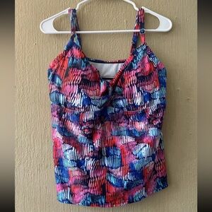 Swimsuits For All Shore Club Tankini Swim Top SZ 18 underwire pink